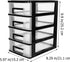 Garneck 4 Portable Drawers Desk Fridge Organizer - Clear Vanity Storage Drawers, Small Drawer Showcase for Crafts, Black