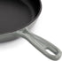 MegaChef Round 10.25 Inch Enameled Cast Iron Skillet, Gray