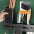 Kitchen Wall Mount Utensil Rack Organizer for Spoons, Knives, Forks, Chopsticks, Cookware Cutlery Holder, Silver