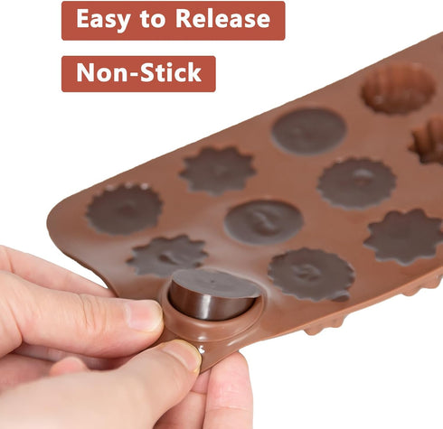 6 Pack Chocolate Molds Candy Molds Silicone, Food-Grade Non-Stick Jelly Mold, Crayon Mold, Silicone Baking Mold