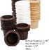 Cupcake Liners Baking Muffin Paper Baking Cups for Weddings, Birthdays, Baby Showers (Brown 30pcs) by SK