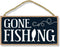 Honey Dew Gifts Fishing Decor, Gone Fishing Hanging Wall Decor, Decorative Wood Sign (5 inch by 10 inch)