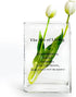 Aoderun Book Vase for Flowers Clear Glass Vase for Book Lovers Unique