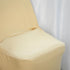 1 Set Efavormart Champagne Spandex Stretch Folding Chair Covers for Party Dining Chairs W/Metallic Glittering Back