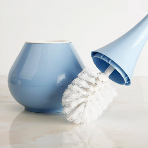 INCHANT Toilet Brush with Holder, Bathroom Detachable Toilet Brush - Blue