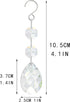 20pcs 38mm Clear Grid Chandelier Crystal Pendants,Crystals Beads for Chandeliers,Hanging Crystals for Windows Wedding