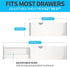 Drawer Dividers Organizer 6 Pack, Adjustable Separators 4" High Expandable from 11-17" for Bedroom, Bathroom, Closet,
