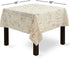 SARO LIFESTYLE Natural Vintage Script Print Design Tablecloth, 55" x 55"