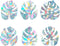 GORGECRAFT 6x7 Inch Leaf Window Clings, Static Rainbow Window Stickers, Anti-Collision Glass Decals for Decor