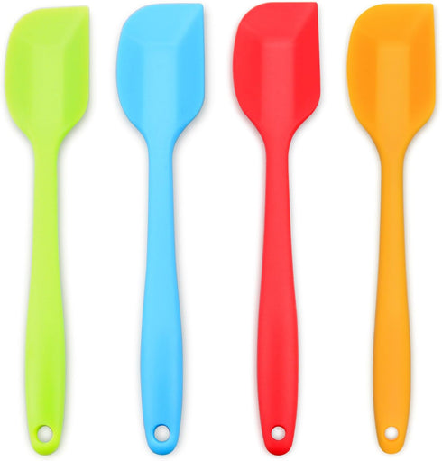 Silicone Spatula Set, 4-Piece Heat-Resistant Non-stick Rubber with Stainless Steel Core