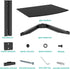 2 17.6lbs (CS202B), 2-Shelf, WALI Floating TV Shelf, Tier Glass Projector Shelf for DVD Players, Routers, Game