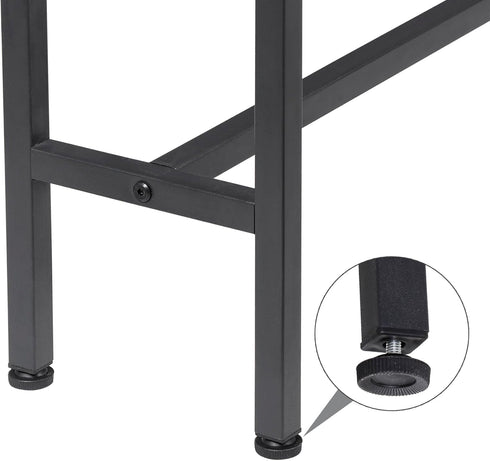 70.8" Console Table with Power Outlet, Wood Narrow Sofa Platform with Charging Station, Entryway Hallway Behind Couch