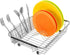 SANNO Utensil Silverware Holder Organizer, 4 Divided Compartments Stainless Steel Cutlery Organizer