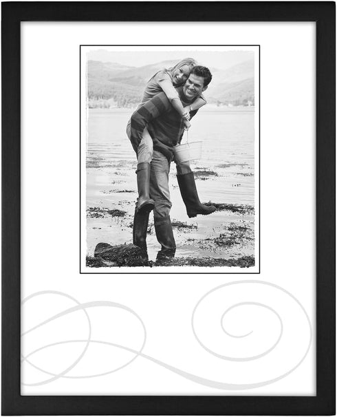 Malden International Designs Black Concept Wood Picture Frame, 8x10