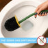 Deep & Sturdy Toilet Bowl Brush with Holder - Orange Bowl Brush - Durable Scrubbing - Toilet Cleaners - Household