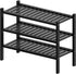 ROMGUAR CRAFT 3 Closet, 27"x12"x21" Tier (Thick) Bamboo Shoe Rack for Entryway, Small Wood Shoe Shelf Storage Organizer