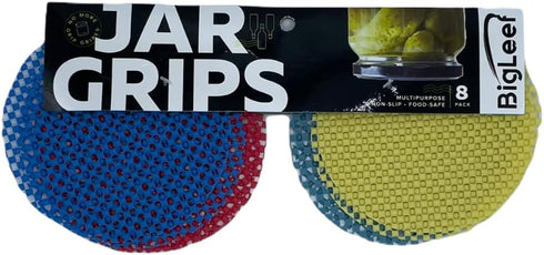 Jar Opener Gripper Pad – 8 Multi-Purpose Manual Silicone Grip Pads for Opening Jars, Bottles, and Cans – 5.5" Round by
