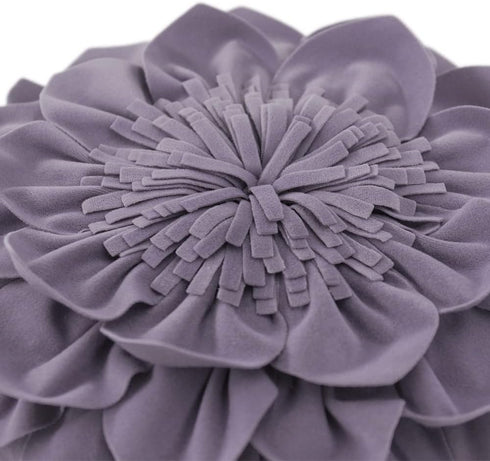 OiseauVoler 3D 14 Inch Decorative Flower Throw Pillows with Insert Included Accent Round Pillow Handmade Cushion