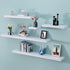 16 inch WELLAND White Mission Floating Shelves for Wall, Bathroom Wall Mount Shelves, Wood Modern Display Shelves, Book