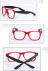 Fodattm Set of 6 Kids Candy Colour Glasses Frame Without Lenses, Nerdy Retro Party Supplies (Colour Random)