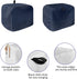 Navy Blue White Geometric Toaster Cover 4 Slice, Large Kitchen Appliance Covers, Modern Herringbone Abstract Art Toaster Oven Cover with Loop, Bread Machine Cover Polyester Dust Cover Protection