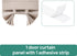 HOMEIDEAS 100% Natural Linen Blackout French Door Curtains, 26 X 40 Inch Room Darkening Curtains (1 Panel)