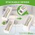 Utensil Organizer Silverware Drawer Organizer, Set of 2 Stackable Bamboo Storage Box Tray for Kitchen Gadgets