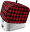 Merry Christmas Toaster Cover 2 Slice, Red and Black Buffalo Plaid Toaster Oven Cover