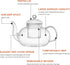 Set, 40OZ/1200ml 4 Set Glass Teapot Stovetop Safe Glass Tea Kettle with Double-Wall Tea Cups & Loose Tea Infuser & Tea