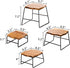 4 ZENFUN Piece Wood Buffet Risers, Dessert Table Risers Food Display Riser, Pizza Pan Riser, Cupcake Stand & Wood