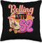 In-line Skates Towards 1974 Rolling Into 52 Throw Pillow, 16x16, Multicolor