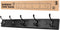 Wooden Coat Rack, Wall-Mounted Organizer for Closet, Entryway, Heavy Duty Double Hooks for Hanging Towels, Black