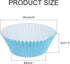 uxcell 100 Pcs Cupcake Liners, Muffins Paper Baking Cups Wrappers Standard Greaseproof for Baking Cupcake Wrapper, Sky Blue by uxcell