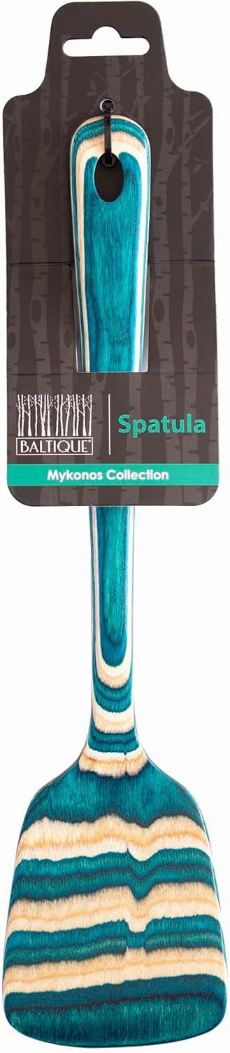 Baltique Mykonos Collection 12-1/2" Wooden Spatula, Safe for Nonstick Cookware