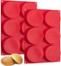 Hamburger Bun Molds 2 Pack, Silicone Baking Pans, 4 Inch Muffin Top Pan for Mini Cakes