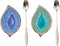 2 Pack Coffee Spoon and Leaf Rest Set, Ice Cracks Leaf Ladle