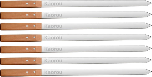 kaorou Kabob Skewers 23 Inch Long,1 Inch Wide Heavy Duty Stainless Steel with