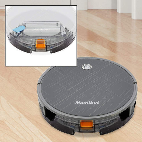 PURE CLEAN SereneLife Wet Mop Dust Bin Attachment - 350mL Water Tank, 2 Microfiber Mop Pads