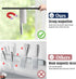 Magnetic Knife Holder for Wall, 10 Inch Black Knife Strip with 2 Hooks, Powerful Magnet Rack with Adhesive Tape and