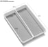 madesmart Premium Antimicrobial Classic Mini Utensil Tray, Soft Grip Non-Slip Kitchen Drawer Organizer, 2 Compartments,