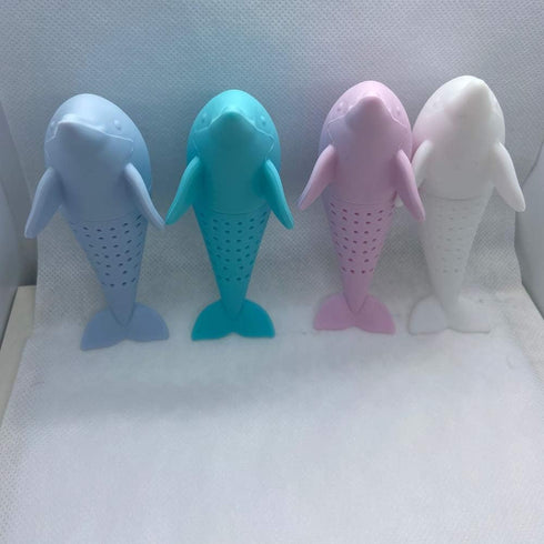 Dolphin Tea Infuser, Cute Animal Loose Leaf Tea Strainer, 4-pack for Enjoyable Tea Times
