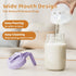 32 oz, Breast Milk Pitcher, Mason Jar Heavy Duty Wide Mouth Jar with Purple Flip Cap Lid and Pour Spout, Formula