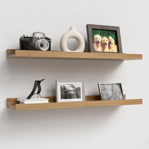 Boswillon 23.6 Inches Long Floating Shelves, 2 Set Modern Wall Shelf for