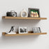 Boswillon 23.6 Inches Long Floating Shelves, 2 Set Modern Wall Shelf for
