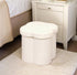 12.6" Small Ottoman with Storage, Flowers Shaped Foldable Foot Rest for Dorm