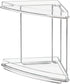 Countertop 2-Tier Counter mDesign Steel/Plastic Freestanding Corner Shelf Organizer with Storage for Bathroom, Vanity