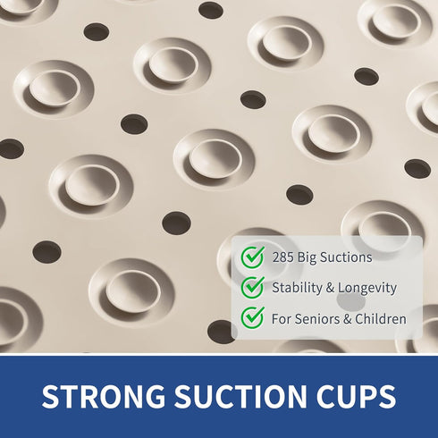 32x32, OTHWAY Square Shower Mat TPE Non-Slip Shower Mats with Drain Holes and Suction Cups, Walk-in Mat for Inside