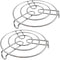 Iron Stand | Stainless Steel Trivet | Round Steamer Rack for Kitchen | Heat Resistant Hot Plate Holder | Pack of 2