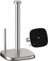 Brushed Nickel Paper Towel Holder, Standing Roll Holder for Kitchen Bathroom with Weighted Base and Suction Cups