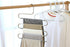 devesanter 6 Pack Non-Slip S-Shape Pants Hangers, Stainless Steel Closet Storage Organizer for Trousers, Jeans, Scarf -